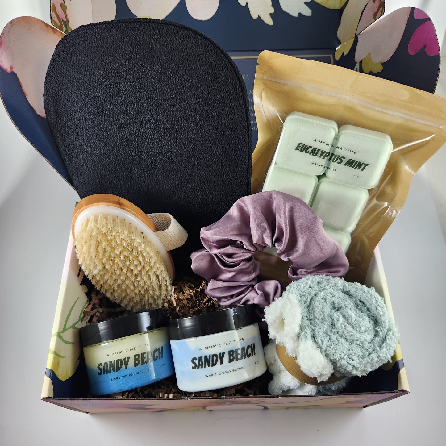 Tranquility Home Spa Gift Box with Body Butter, Shea Butter Sugar Scrub, and More